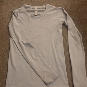 lululemon athletica Light Gray Long Sleeve Top
